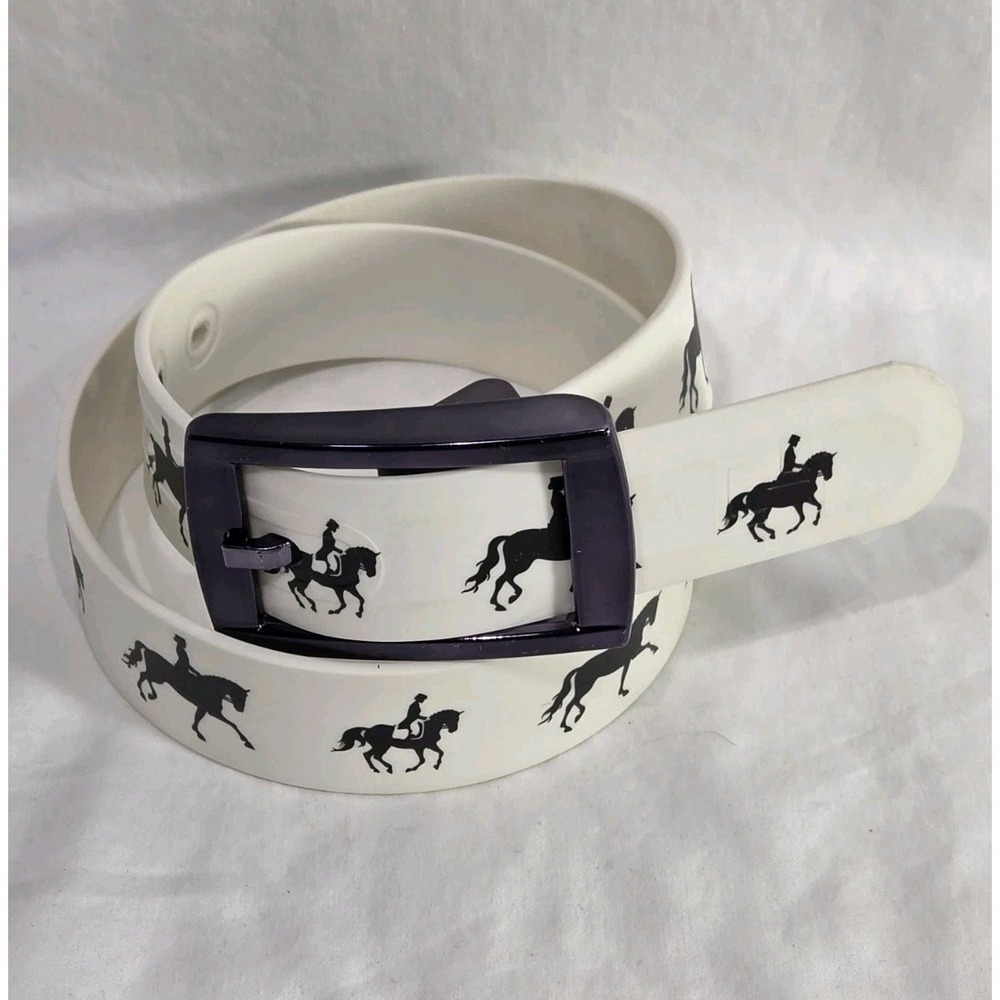 C4 Belt White Dressage Rider Outline 26-30 Inches Plastic Horses Equestrian